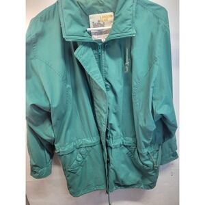 London Club Women's M Teal Green Quilted Shoulder Lightweight Coat Jacket‎